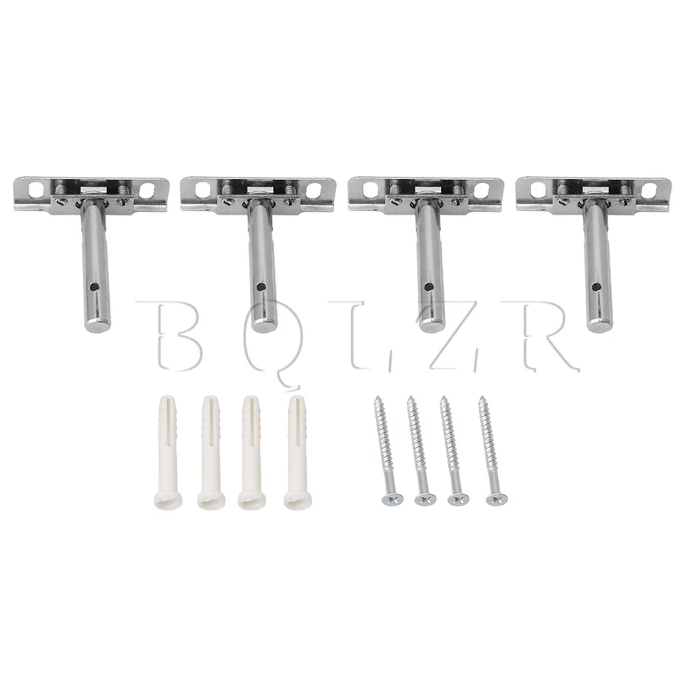 

BQLZR 3" Steel Adjustable Shelf Floating Support Level Brackets Concealed Mount for Home Wall DIY Pack of 4