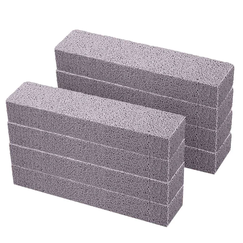

8 Pieces Pumice Stones for Cleaning Pumice Scouring Pad Grey Pumice Stick Cleaner for Removing Toilet Bowl Ring Bath Household