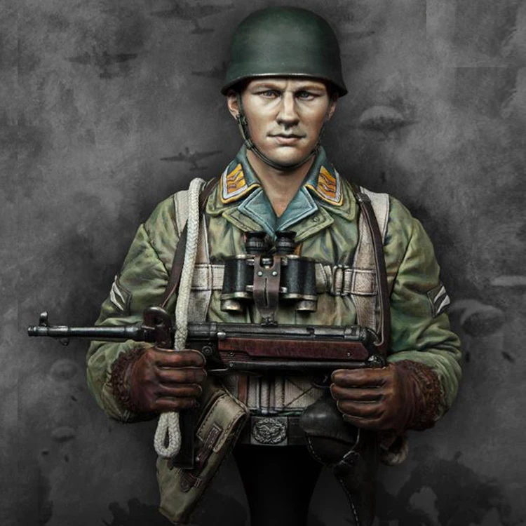1/10 Fallschirmjager военная тема WWII фигура из смолы грудь GK без покрытия цвета|Игровые