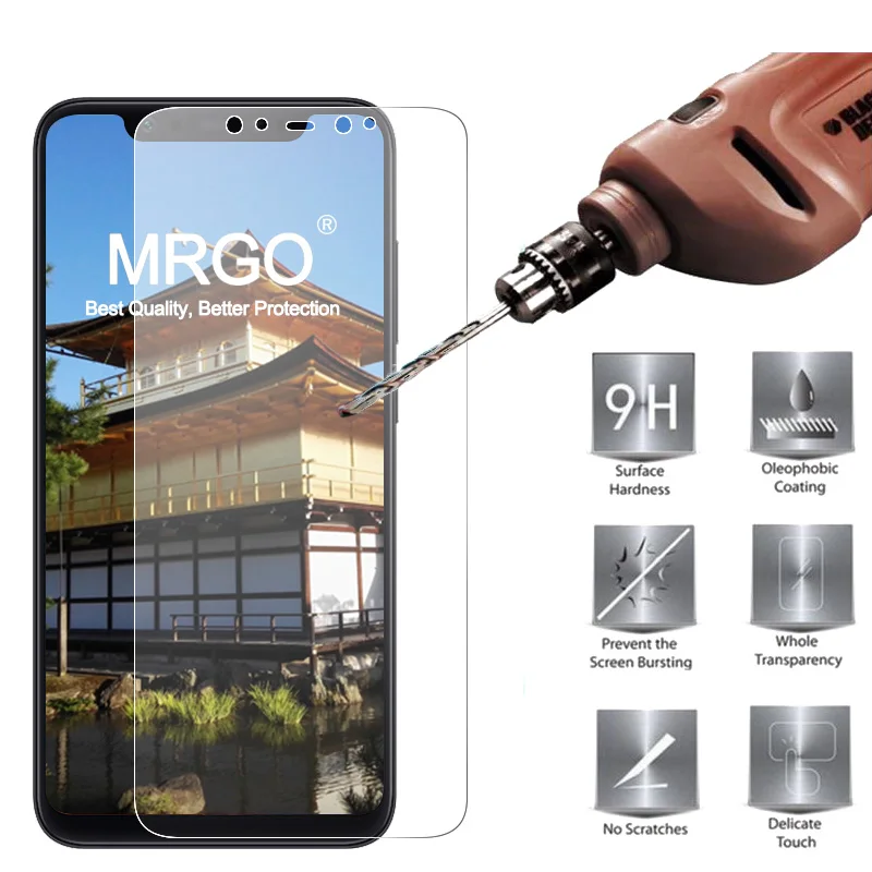

MRGO Tempered Glass For Xiaomi Mi 8 Screen Protector 9H 2.5D Phone On Protective Glass For Xiaomi Mi8 Glass