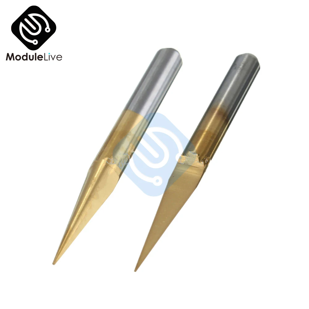

3.175mm Carbide PCB Engraving Bits CNC Router Tool 10 Degrees 0.1mm V-Shap