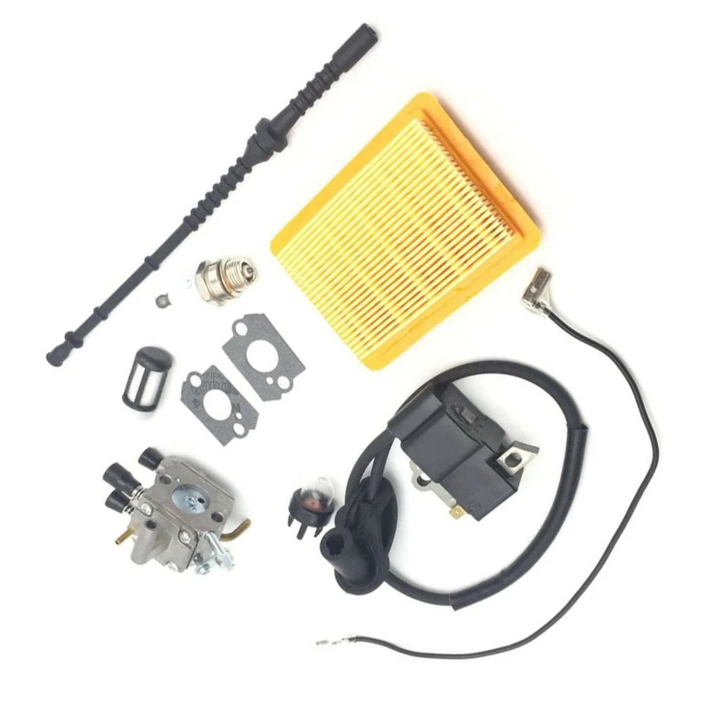 

Carburetor Gaskets Air Fuel Filter Kits For STIHL FS120 FS200 FS250 FS300 Gasket Filter Ignition Coil Carburetor Kit