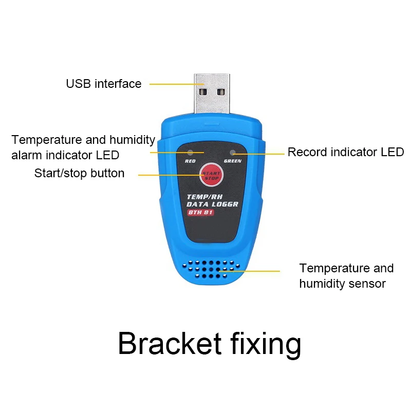 

Temperature Logger Temperature And Humidity Data Recorder USB Automatic Data Recording Refrigeration Transport Thermometer