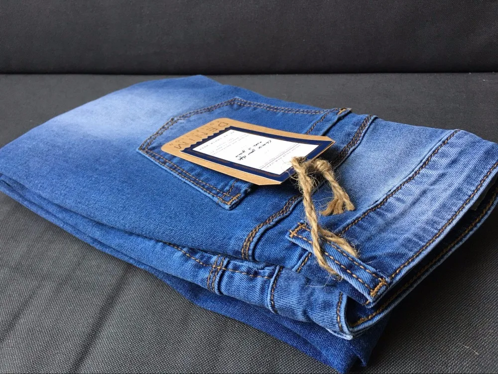 2017 New Hot Selling Women Low-waist Slim Elastic Jeans Pants Fit Close Pencil Pants Irregular Broken Hole Washed with Plus Size (14)