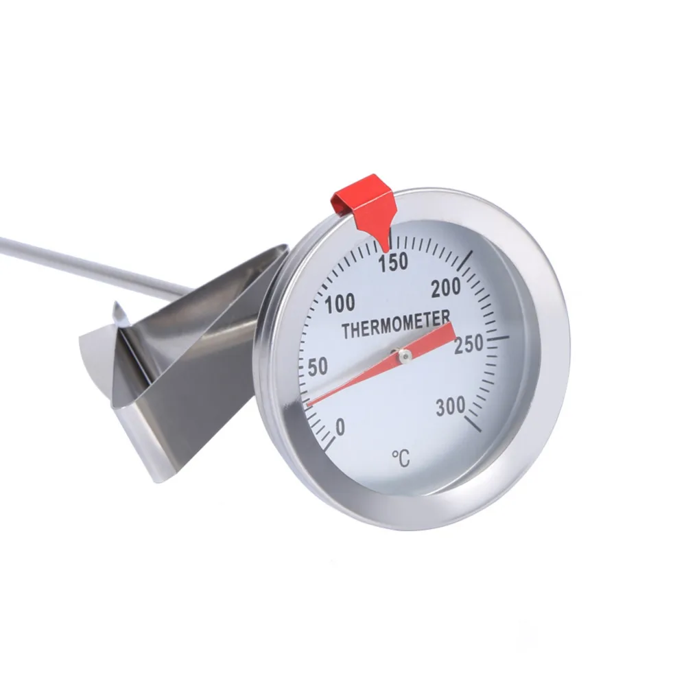 Probe Thermometer 12" Stainless Steel Food Meat Thermometer Silver