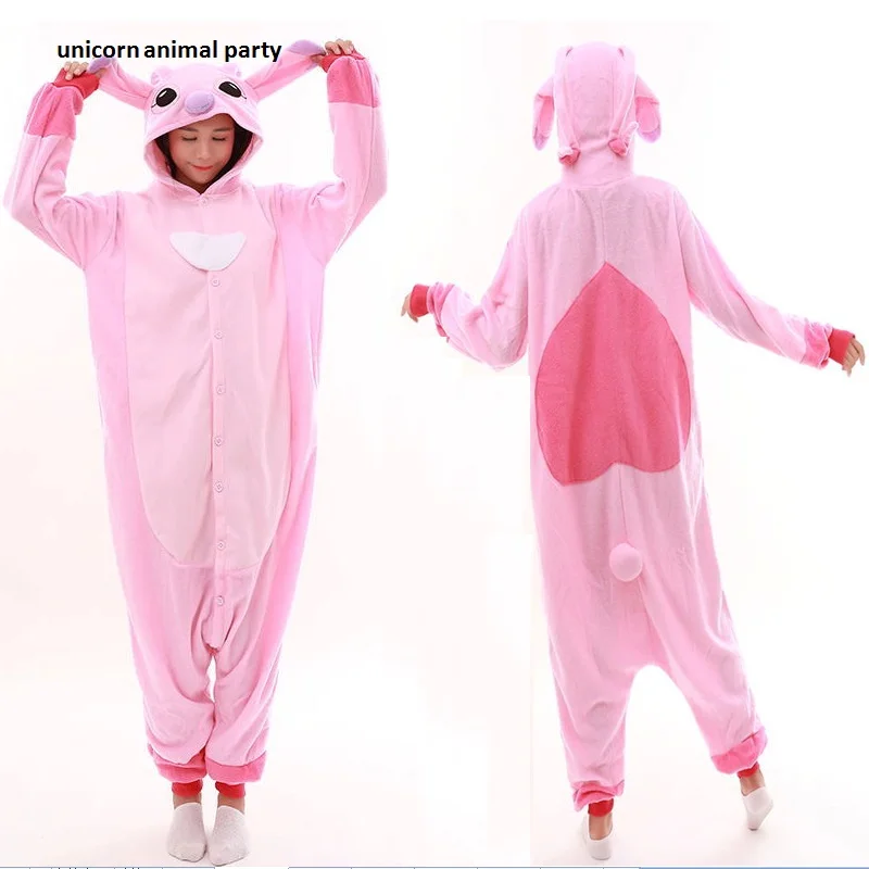 

Kigurumi Onesies Cartoon Adult Cosplay Pyjamas Costume Pink Sleepwear Pajamas Party Clothing For Women Man Halloween hoodies