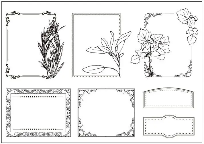 

Plant frame Stamp/Seal for DIY scrapbooking/photo album Decorative clear stamp sheets A1891