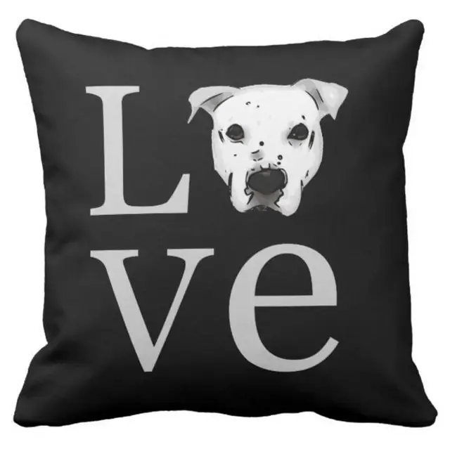 Nero Pitbull Federa Pit Bull Love Throw Pillow Caso Americano