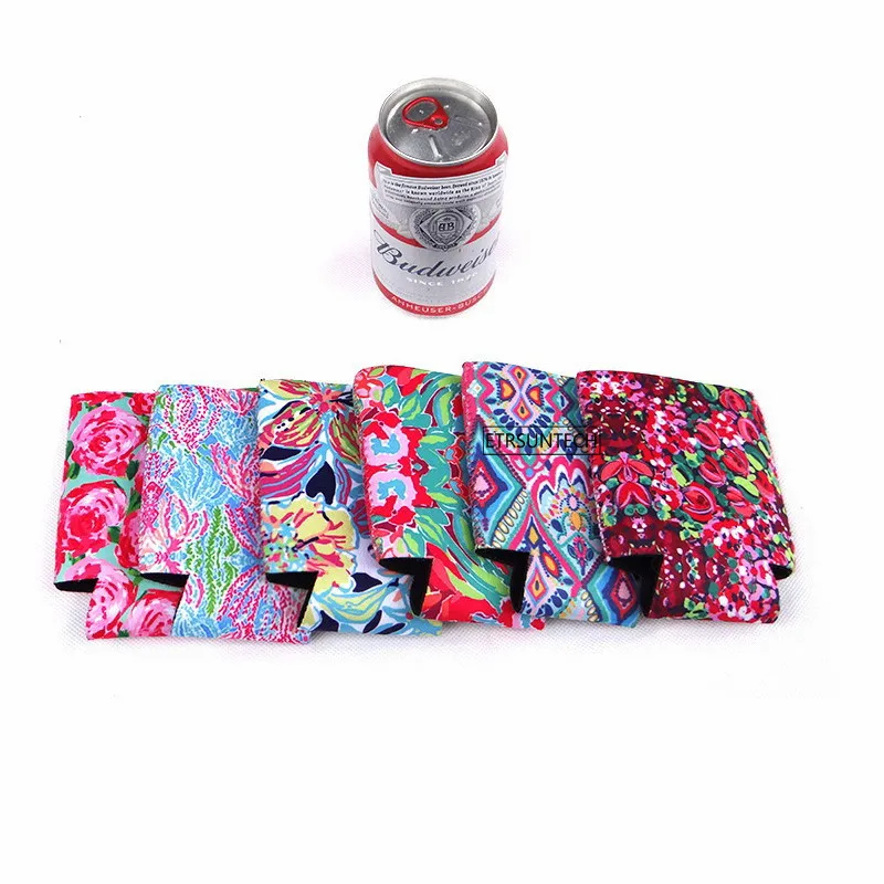 

6Pcs 330ml 12oz Themed Insulated Neoprene Beer & Soda Sleeve Covers Can Coolers Sleeves Perfect For BBQ Weddings Parties