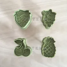 4 шт./партия фрукты серии пластиковые ножи для тортов форма для помады для бисквита формы для выпечки клубника Виноград Вишня Ананас формы SLP016