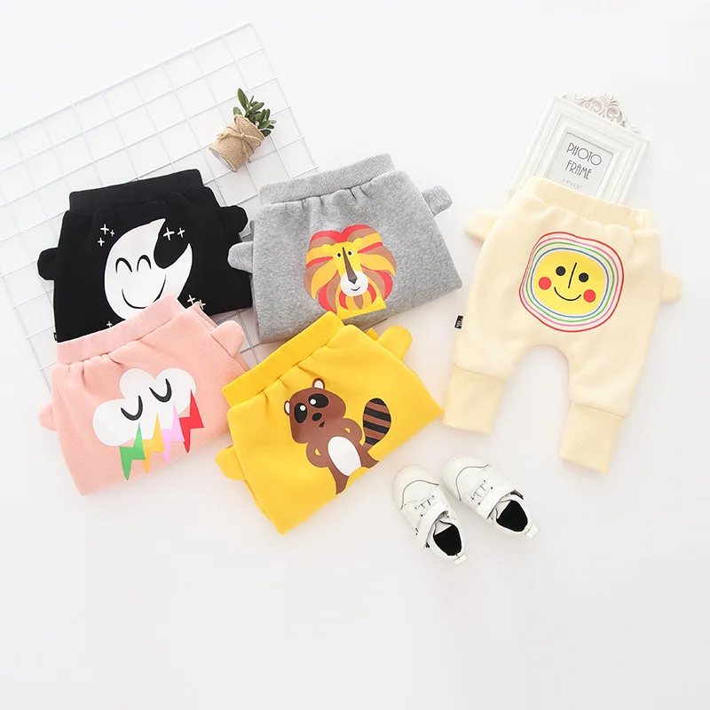 kids boys pants PP cartoon animal print children little girl trousers newborn baby sweatpants toddler infant clothing winter