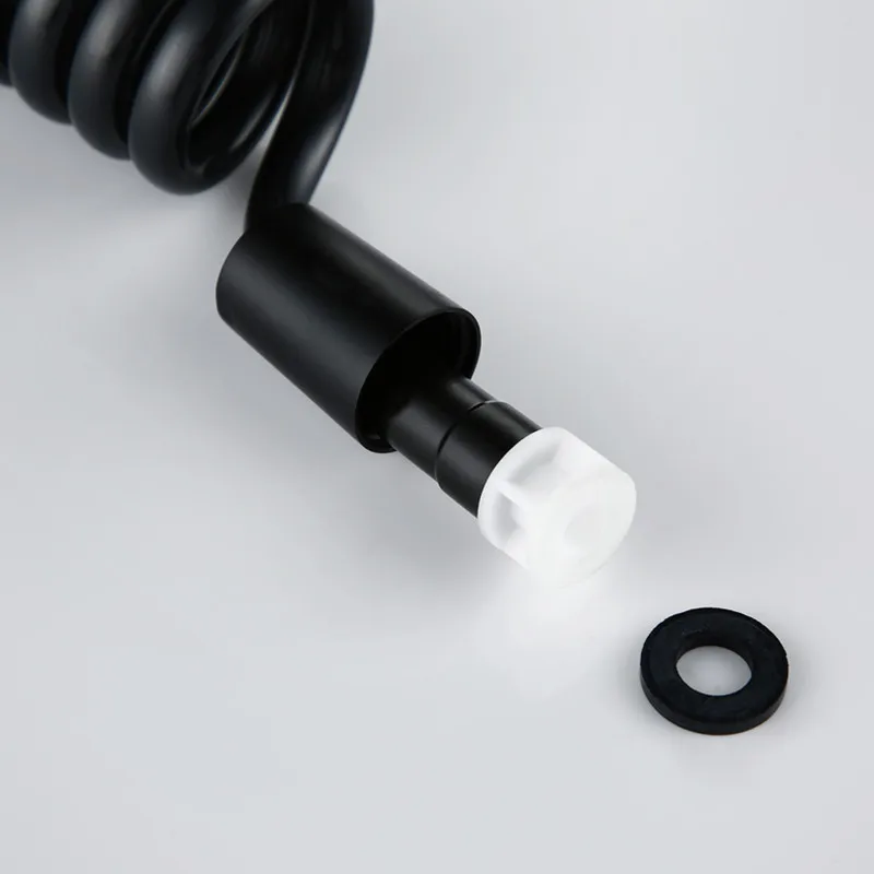 Shower hose Black Style Flexible Spring Shower Hose Water Plumbing Toilet Bidet Sprayer Gun Connect Pipe Telephone Line Style 150cm / 200cm