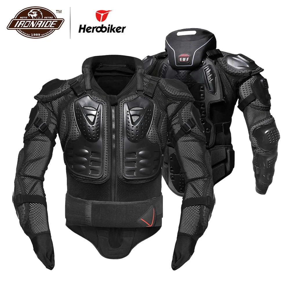 

HEROBIKER Motorcycle Armor Removable Neck Protection Guards Motorcycle Jacket Racing Protective Gear Full Body Armor Protectors