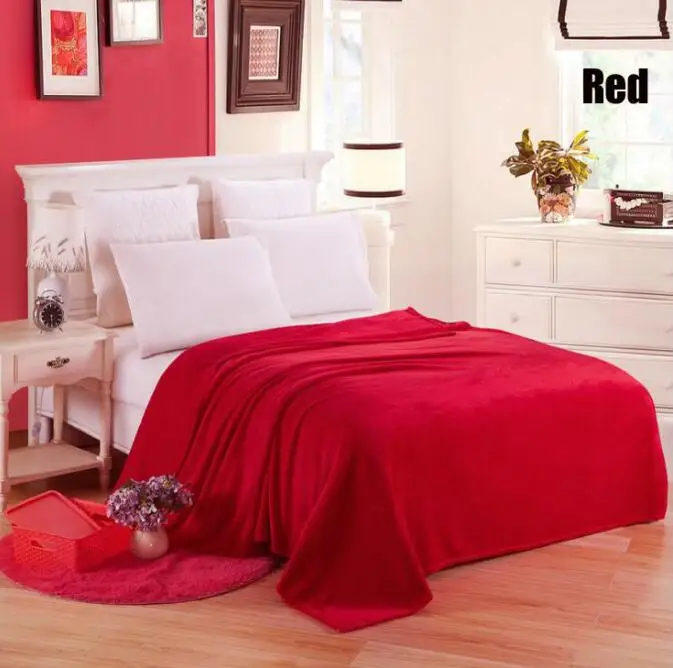 1 шт., домашнее текстильное одеяло, летнее однотонное, супер теплое, мягкое одеяло, покрывало для дивана/кровати/путешествий