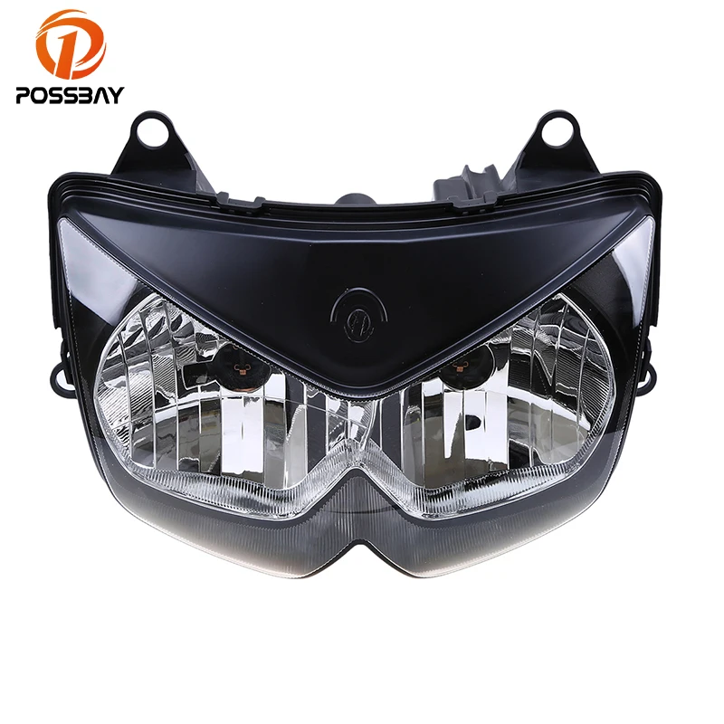 

POSSBAY Motorcycle Headlight Lens Headlamp Case Housing Cover Cafe Racer For Kawasaki Z1000 03-06 Ninja 250R 08-12 ATV