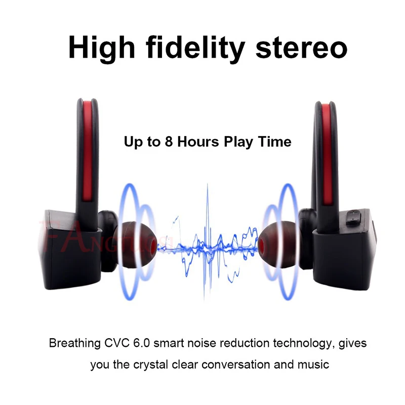 FANGTUOSI K98 Wireless Bluetooth Earphone Stereo Sport Running Headset with mic Handsfree Ear hook Earphones For Samsung Xiaomi