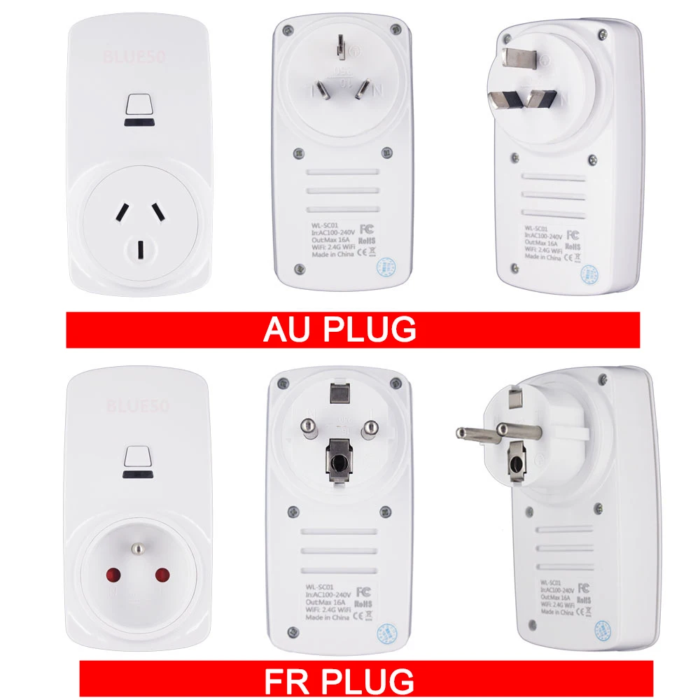Умная розетка eWeLink, Wi-Fi, умная розетка, EU FR, Uk, US, AU, розетка, 10A, 16A, работает с Alexa Google Home, мини IFTTT, умный дом, автоматизация