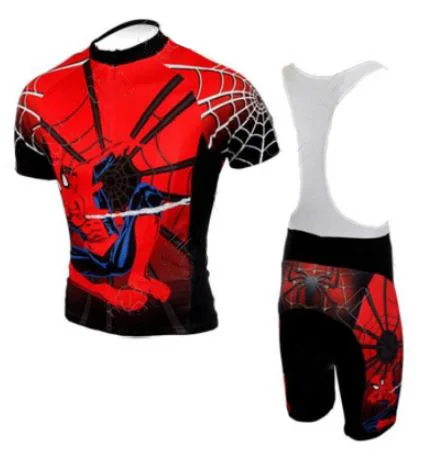 Человек-паук летний комплект для велоспорта Мужской горный велосипед одежда костюм для езды на горном велосипеде Одежда Майо Ropa Ciclismo Велоспорт Джерси Наборы - Цвет: Jersey and Bib Pant