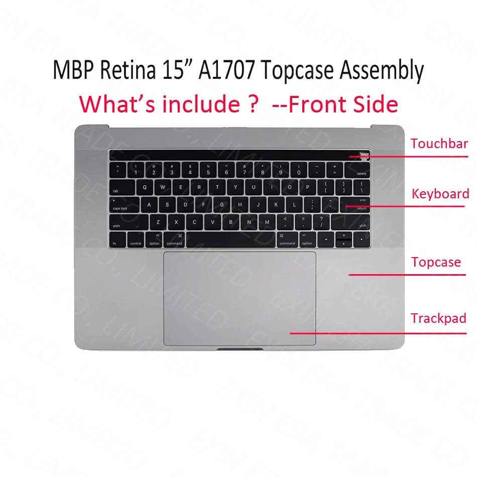 661-06378 серебристо-серый для Macbook Pro 1" A1707 Topcase с клавиатурой US английский трекпад Сенсорная панель Батарея A1820 год