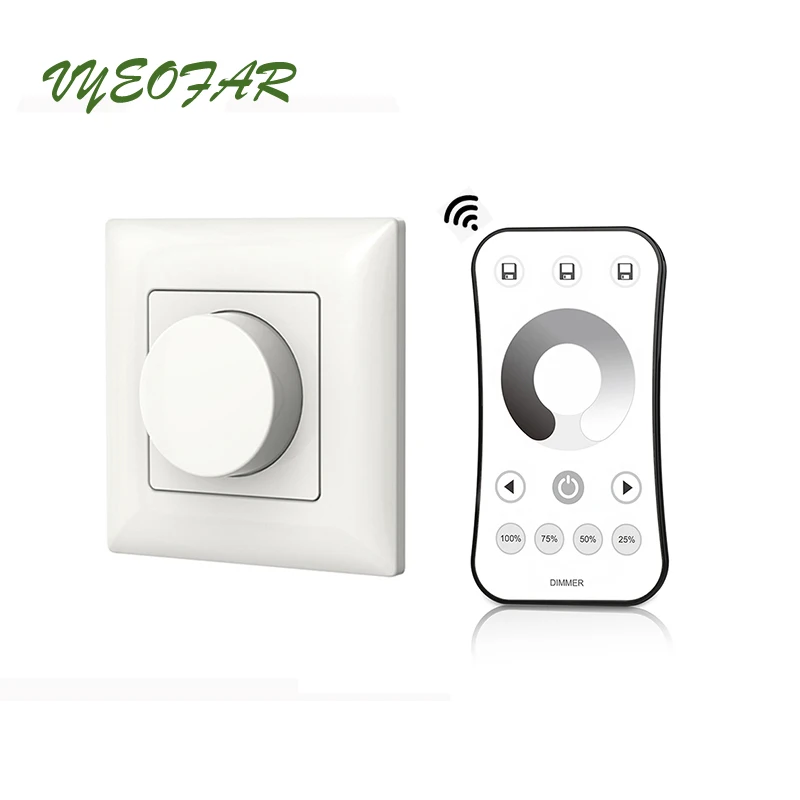 New 220V LED Dimmer Wall Mount Manual Knob 110V 240V Input Dimming