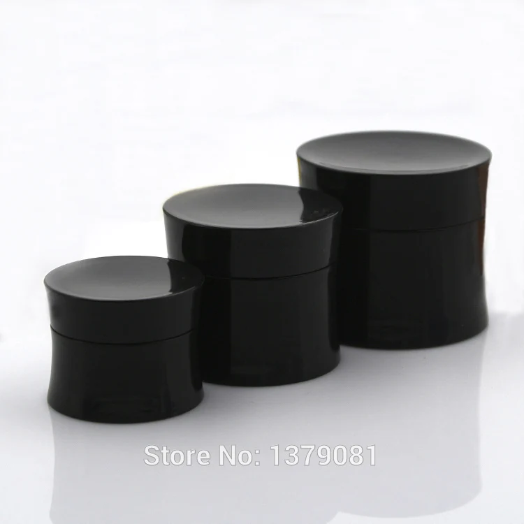 

30pcs 15g/30g/50g Empty Black Tight Waist Container.Empty Travel PP Facial Cream Jar.Cosmetic Plastic Box.Cosmetic Packaging