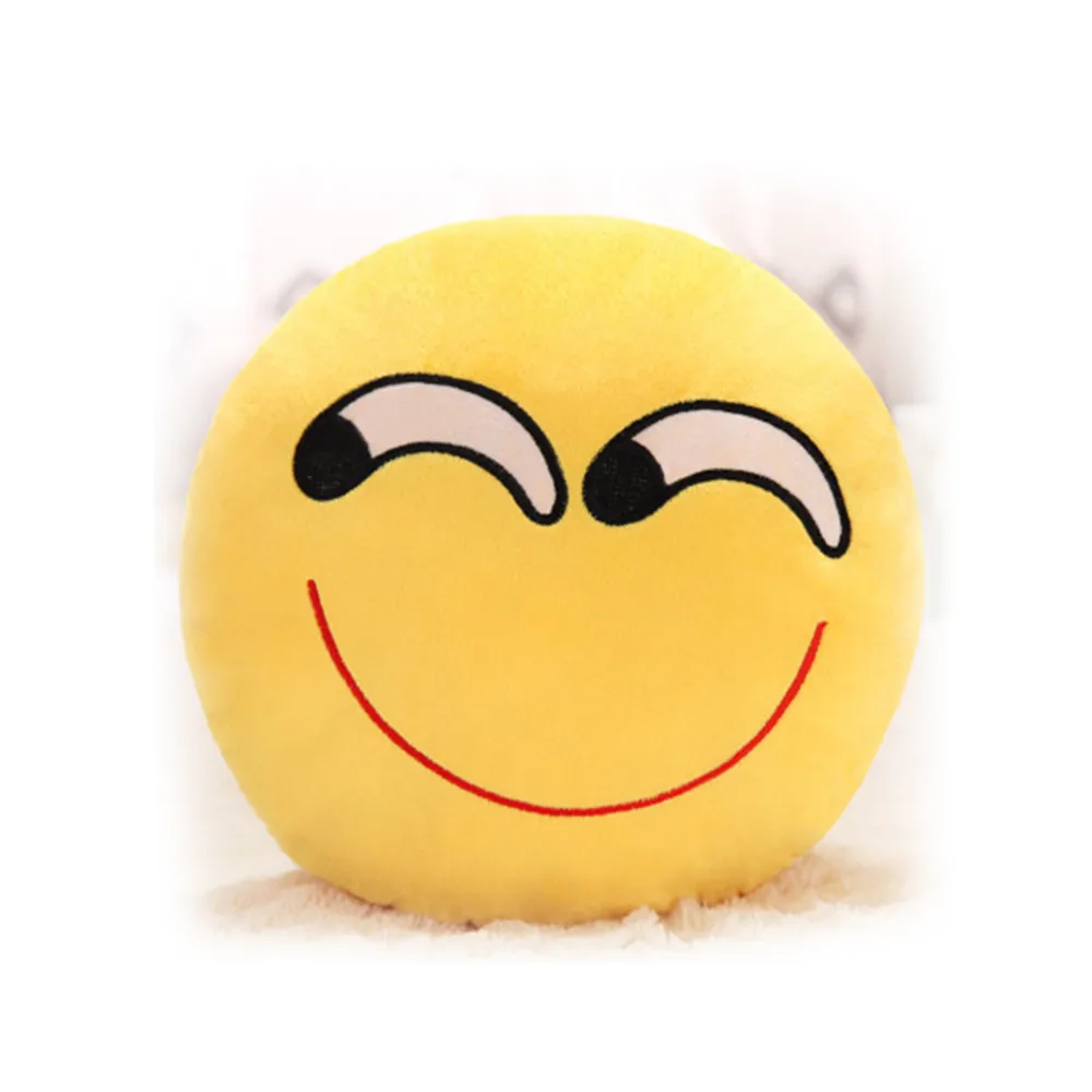 

32cm Soft Emoji Smiley pillow case yellow Emoticon Stuffed Plush Toy Doll Pillow Case Cover 8.29
