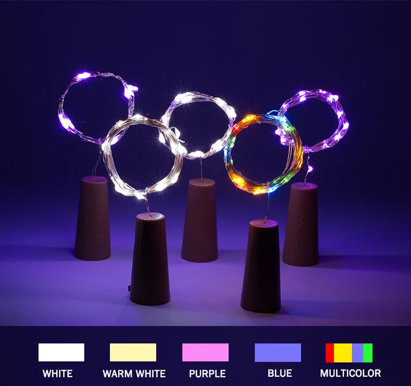 

LEDs Cork Shaped LED String Light Copper Wire String Holiday Outdoor Fairy Lights For Christmas Party Wedding Decoration