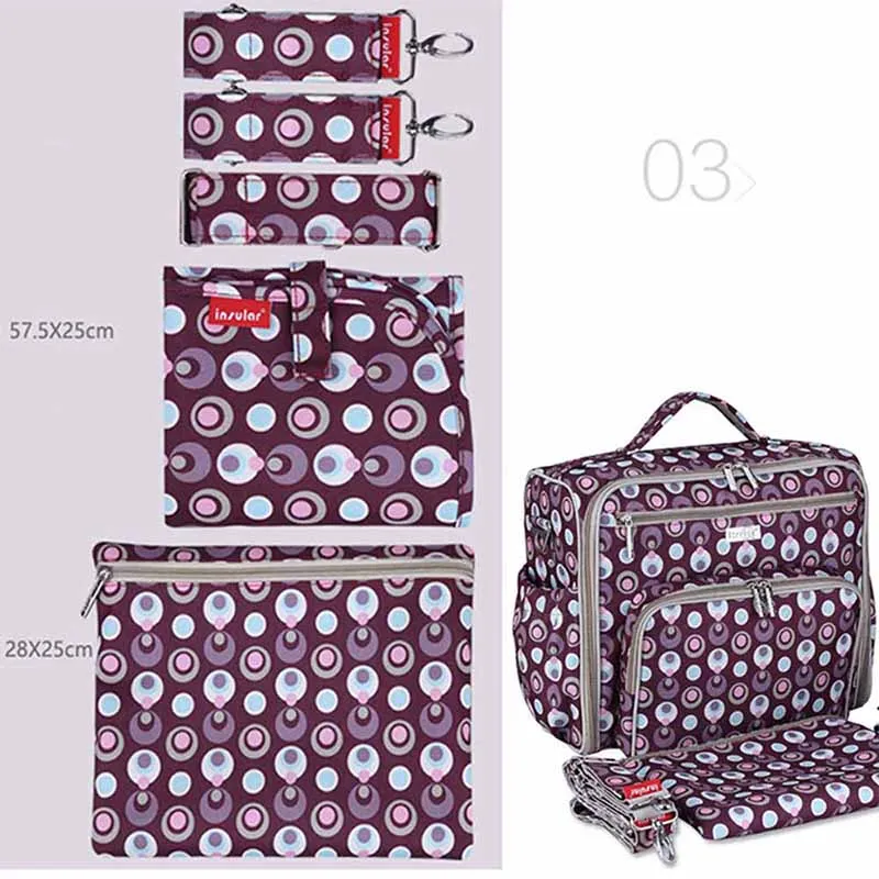 Новое поступление Мода Меняется Diaper Bag Рюкзак Водонепроницаемый 600D нейлон Мама Мумия Посланник Рюкзак Hobos сумки 3 цвета