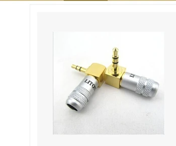 

free shipping Liton L Shape 3.5mm Plug 90 Degree Adapter Right Angle Audio connector diameter tail 6mm 10pcs