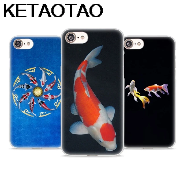 KETAOTAO Koi fish стильные чехлы для телефонов iPhone 4S 5C 5S 6S 7 8 SE Plus XR XS Max чехол кристально