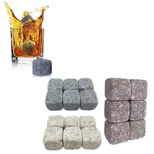6 шт./9 шт. натуральный Виски камни рок ледяной камень просеивания виски спиртовой охладитель Свадебный для подарка Рождественский бар аксессуары