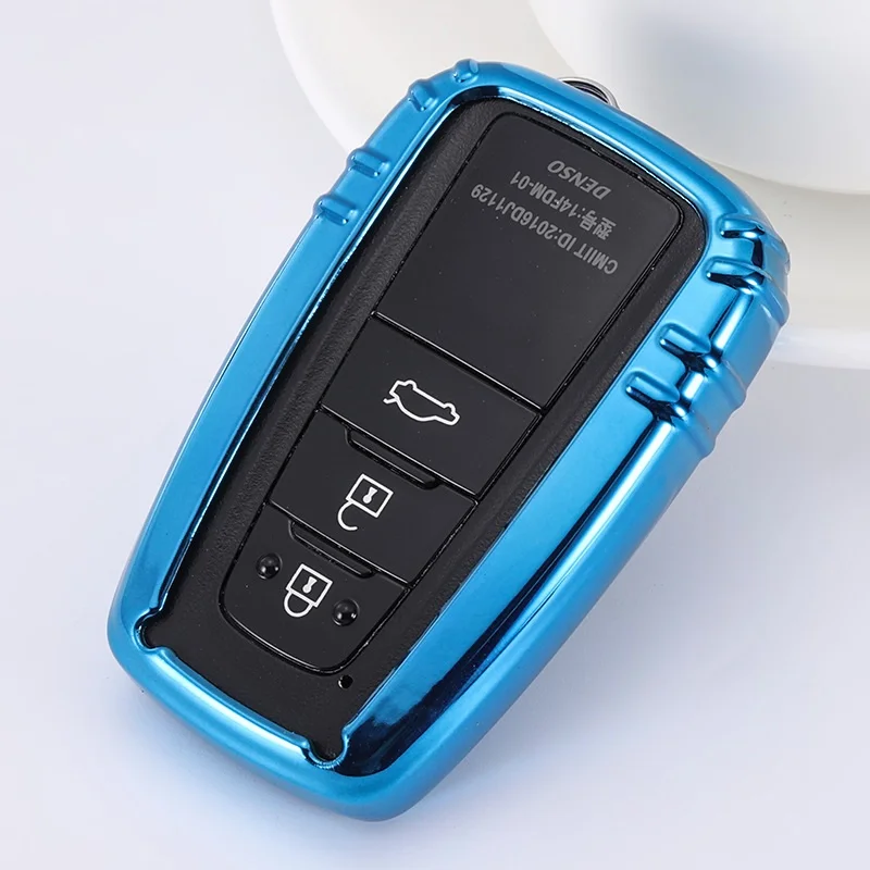 

Soft TPU Car Key Cover Holder Case Pocket For Toyota Camry Corolla C-HR CHR Prado Prius RAV4 2018 Key Protection