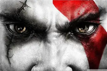 

Free Shipping Custom Poster Nice Bedroom Decor Fashion Wall Sticker Well Design God of War 1 2 3 GOW Kratos Game Wallpaper#0121#
