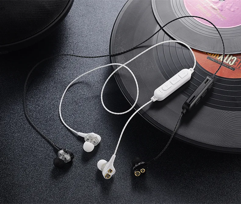 Wireless Bluetooth Earphones Headphone With Micro Card Play Stereo Bass Sport Four Speakers For Mobile Phone Surround Sound