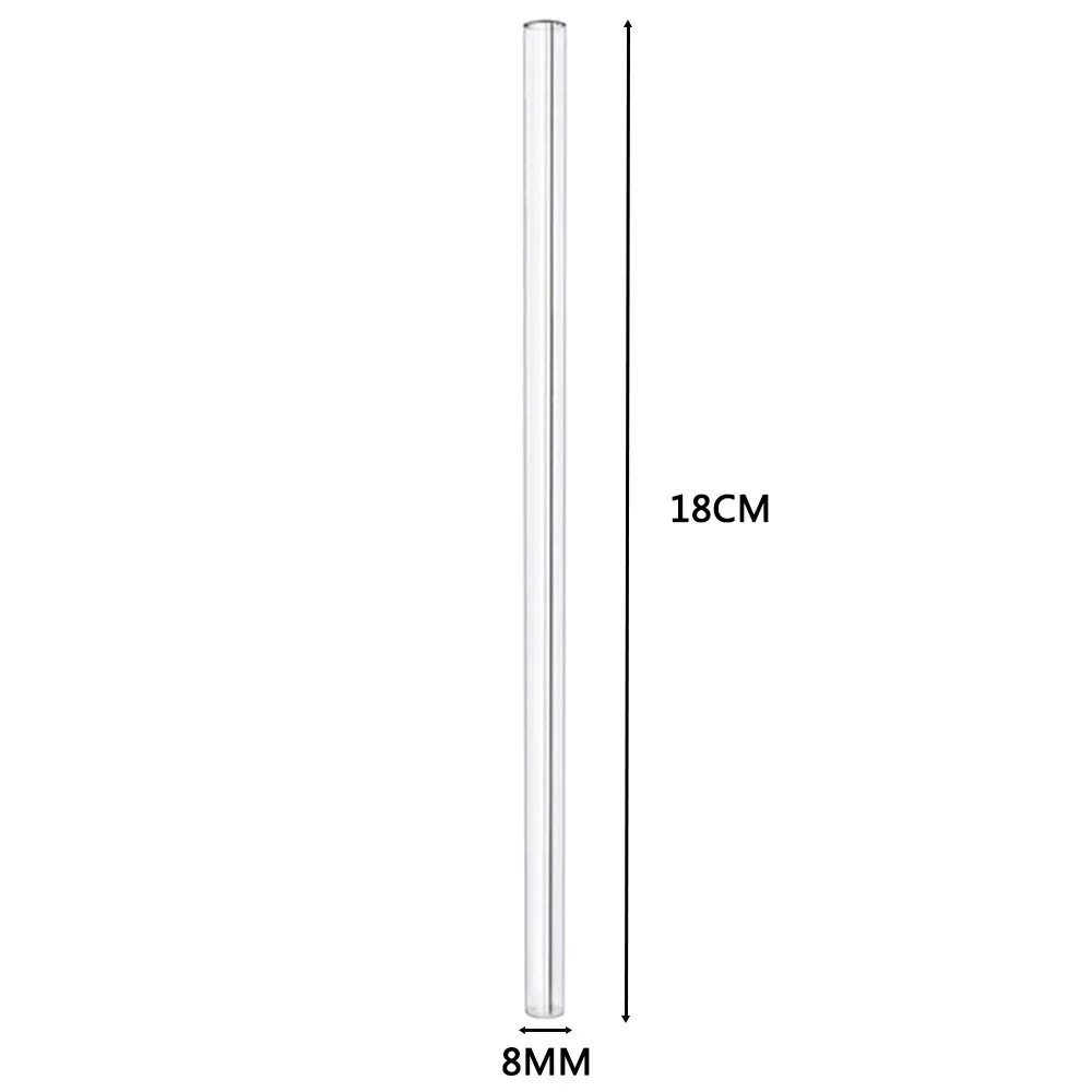1 шт красочные прозрачные стеклянные соломинки для смузи многоразовые для свадьбы, дня рождения, вечеринки, соломинки для молочного коктейля, замороженные напитки, толстые соломинки