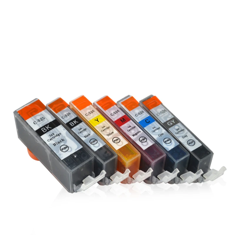 6 шт PGI525 CLI526 картриджи с чернилами для струйной печати canon принтерам PIXMA IP4850 MG5150