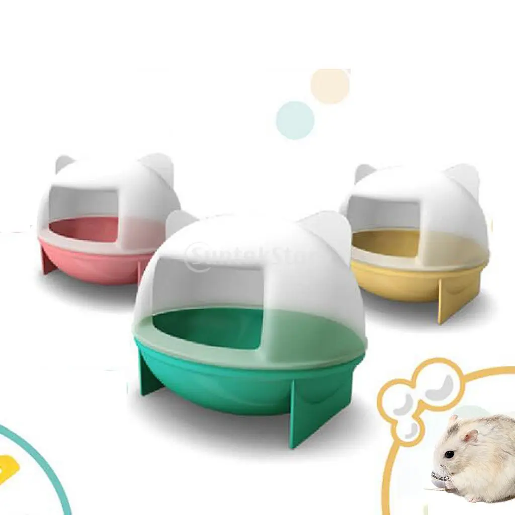

Cute Plastic Mouse Hamster Gerbille Pet Bathroom Bath Cage Box Hamster Toy Toilet Clean Health Supplies