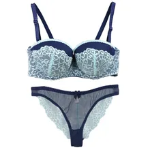 Модное кружевное сексуальное свадебное нижнее белье, бюстгальтер, комплект нижнего белья, Женский комплект с вышивкой, Цветочный пуш-ап, бюстгальтеры и трусики, размер 34-40