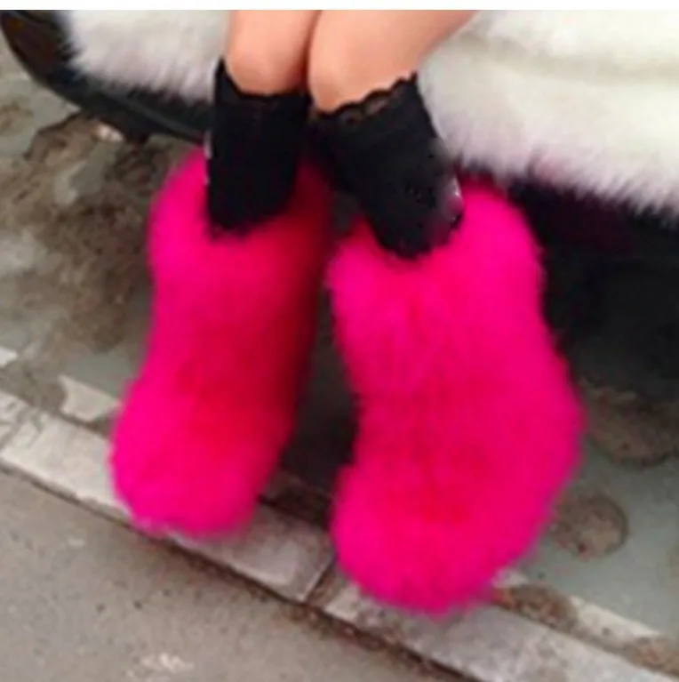 AIYKAZYSDL/женские зимние ботинки из натуральной кожи, с натуральным мехом страуса, на плоской подошве, теплые лыжные ботинки из плюша, Уличная обувь