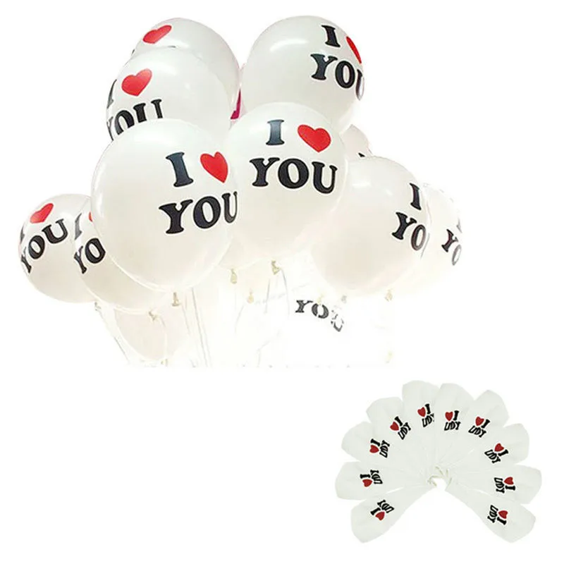 Нежный 12 дюймовый жемчужный латексный шар I LOVE YOU воздушные шары Рождественские
