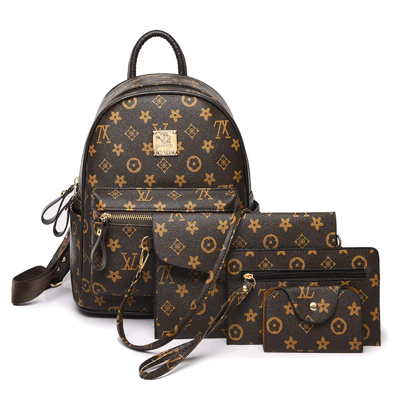 

JOFEANAY Brands 2018 new casual simple women's shoulder bag four sets of fashion printing large-capacity female backpack Girl L