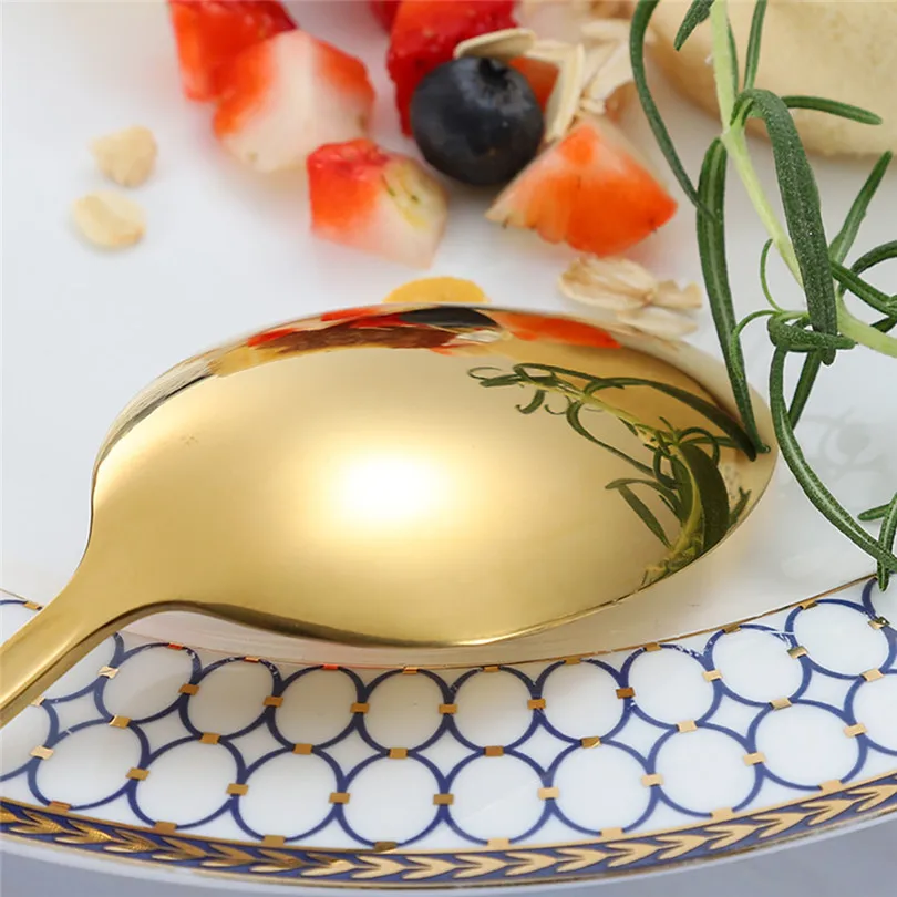 4PCS dinnerware set Kitchen Tools 2019 new Stainless Steel Upscale Dinnerware Flatware Cutlery Fork Spoon Teaspoon #3m18 (7)