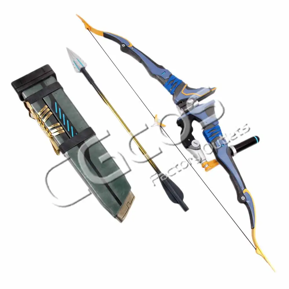 CGCOS Anime Cosplay PVC Prop Game Cos Hanzo Shimada Bow & Arrows