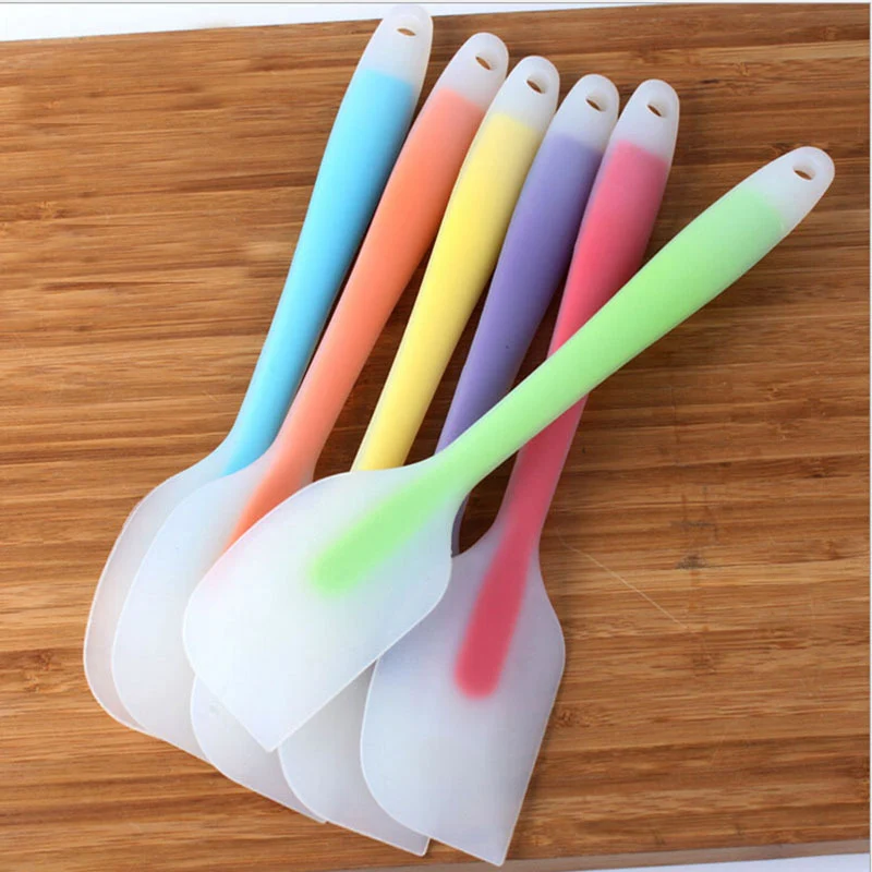  1PC Silicone Pastry Spatula Butter Mixing Batter Cream Scraper Baking Tools Cake Roasting Basting S