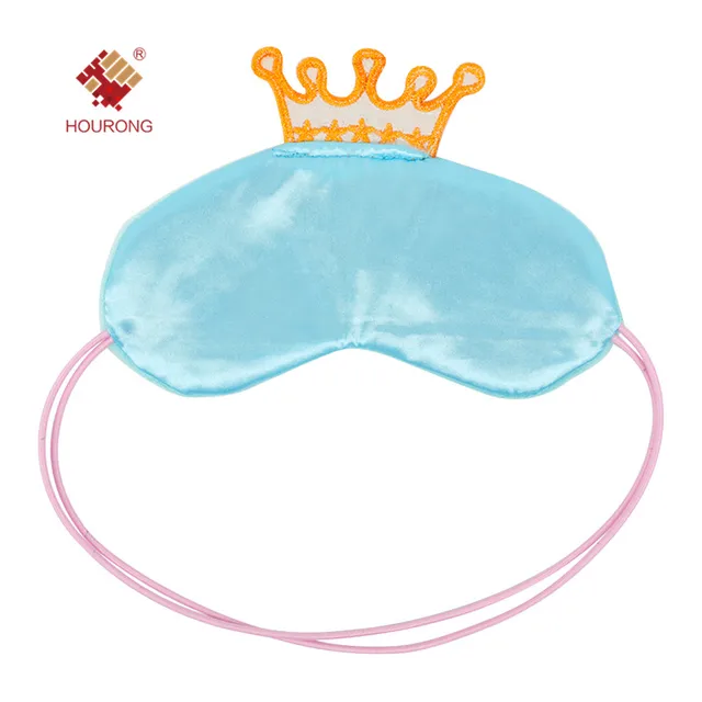 Creative Crown Pattern Sleeping Mask Crown Eyeshade Travel Cartoon Long Eyelashe Eye Mask Blindfold Travel Accessories