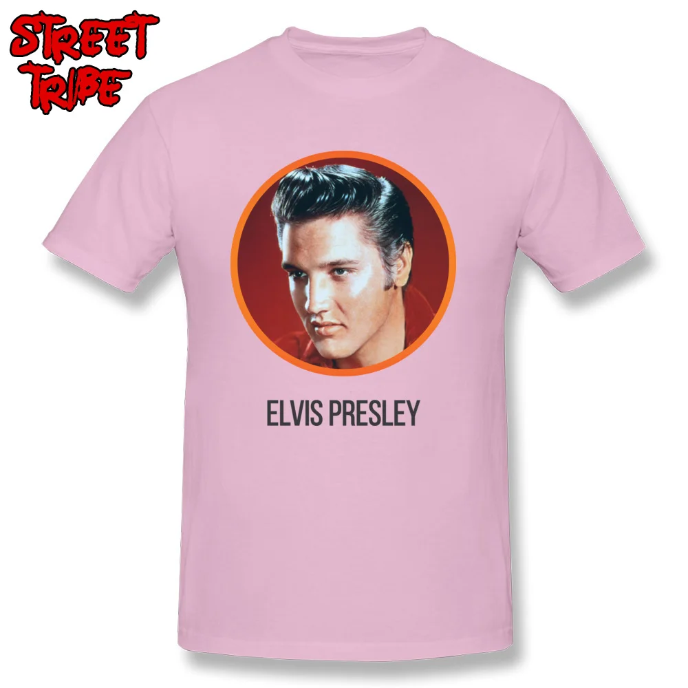 100% Cotton Male Short Sleeve elvis presley rebel829yy T-Shirt Cool T Shirt Newest Europe Crew Neck Clothing Shirt elvis presley rebel829yy pink