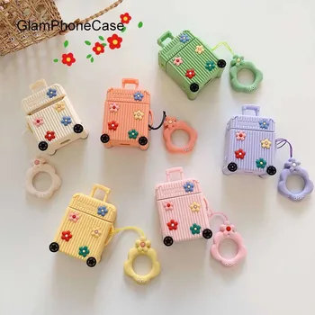 

GlamPhoneCase Flower Suitcase Airpods1/2 Generation Protective Cover Apple Wireless Bluetooth Headset Box
