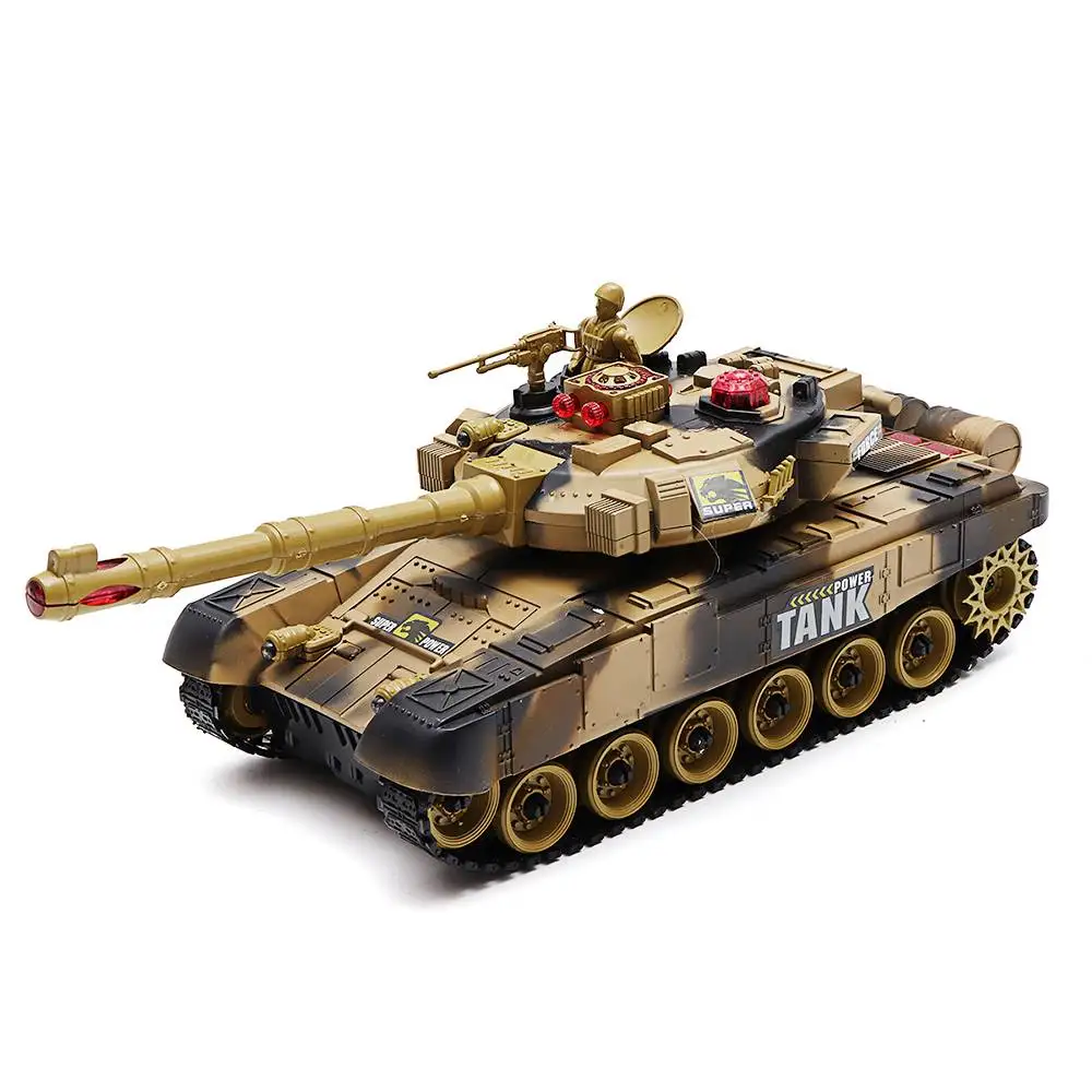 BB638 пластиковый 2,4G 10CH rc Танк со световым звуком Радиоуправляемый автомобиль, игрушки