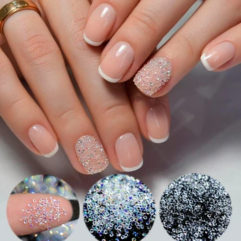 

1bag Glass Micro Rhinestones for Nails Design Jewelry Crystal Nail Art Decorations 3D Micro Mini Nail Rhinestones