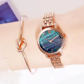 

Gaiety Brand Bracelet Watch Luxury Charm Quartz Clock Fashion Ladies Dress Wrist Watch Set With Bangle Relogio Feminino